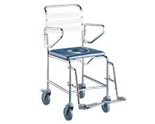 K-Care Mobile Shower Commode with Swingaway Leg Rests