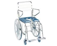 K-Care Self Propelled Folding Shower Commode with Swingaway Leg Rests