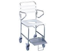 K-Care Mobile Shower Commode with Sliding Footplate