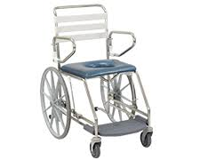 K-Care Self Propelled Shower Commode with Weight Bearing Foot Plate